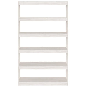 Weißes Bücherregal Raumteiler Kiefer Massivholz 100cm