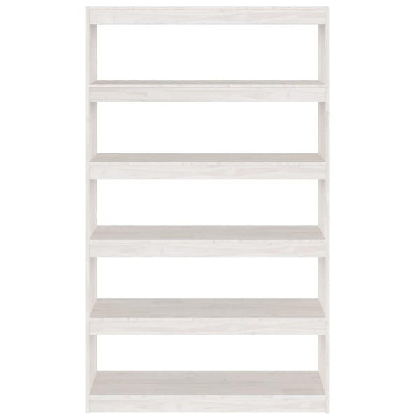 Weißes Bücherregal Raumteiler Kiefer Massivholz 100cm