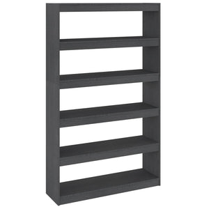 Graues Bücherregal Kiefer Massivholz 100x167,5 cm