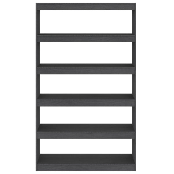 Graues Bücherregal Kiefer Massivholz 100x167,5 cm