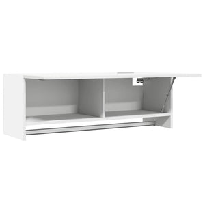 Weißer Kleiderschrank 100 cm mit Fächern