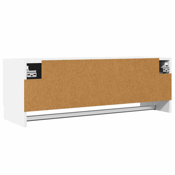 Weißer Kleiderschrank 100 cm mit Fächern