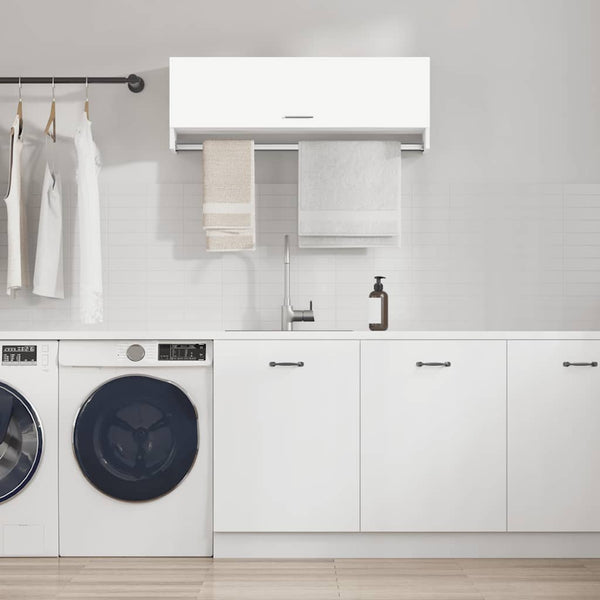 Weißer Kleiderschrank 100 cm mit Fächern
