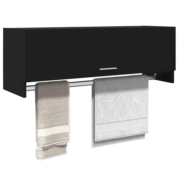 Schwarzer Kleiderschrank 100 cm