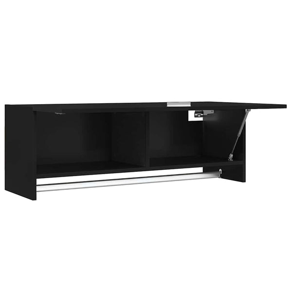 Schwarzer Kleiderschrank 100 cm