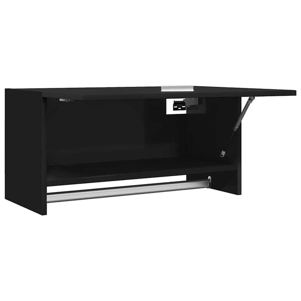 Schwarzer Kleiderschrank 70x32,5x35 cm