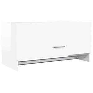 vidaXL Armoire blanc brillant 70x32,5x35 cm Bois d'ingénierie