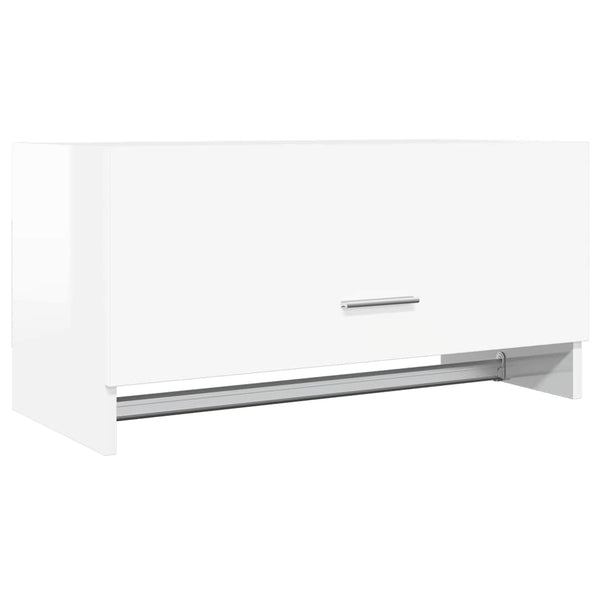 vidaXL Armoire blanc brillant 70x32,5x35 cm Bois d'ingénierie