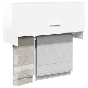 vidaXL Armoire blanc brillant 70x32,5x35 cm Bois d'ingénierie