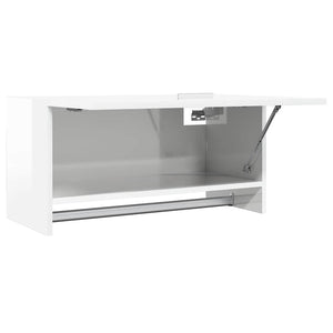 vidaXL Armoire blanc brillant 70x32,5x35 cm Bois d'ingénierie