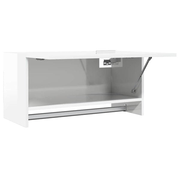 vidaXL Armoire blanc brillant 70x32,5x35 cm Bois d'ingénierie