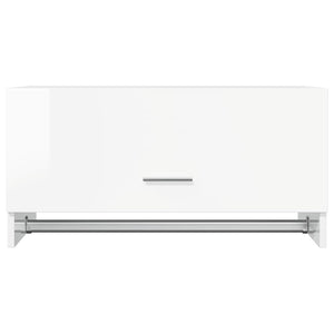 vidaXL Armoire blanc brillant 70x32,5x35 cm Bois d'ingénierie