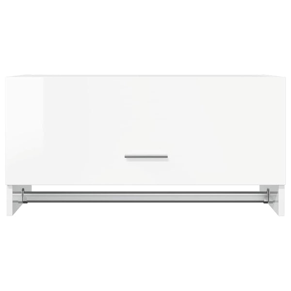 vidaXL Armoire blanc brillant 70x32,5x35 cm Bois d'ingénierie