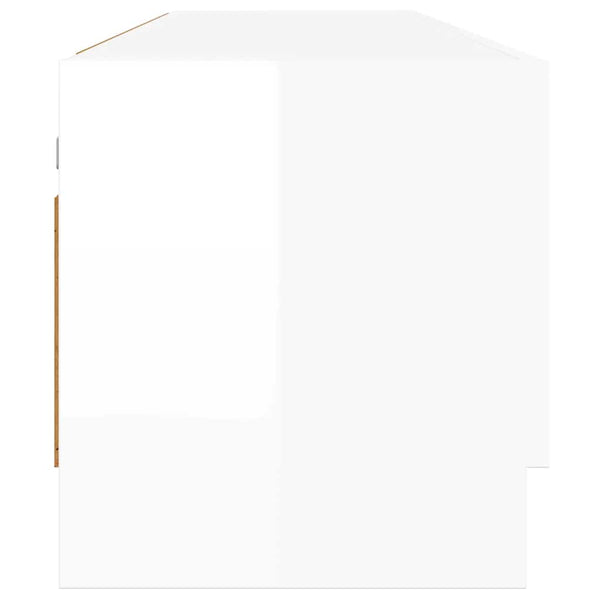 vidaXL Armoire blanc brillant 70x32,5x35 cm Bois d'ingénierie