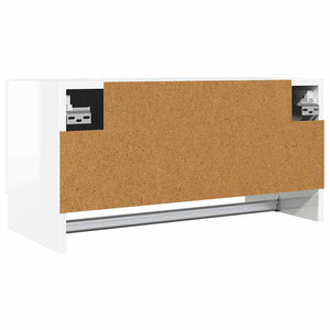 vidaXL Armoire blanc brillant 70x32,5x35 cm Bois d'ingénierie