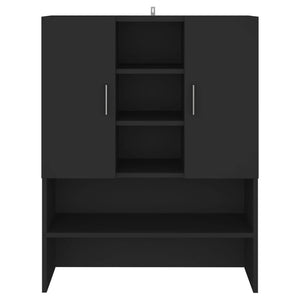 Waschmaschinenschrank Schwarz 70,5x25,5x90 cm