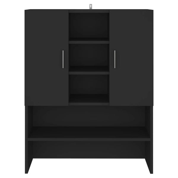 Waschmaschinenschrank Schwarz 70,5x25,5x90 cm