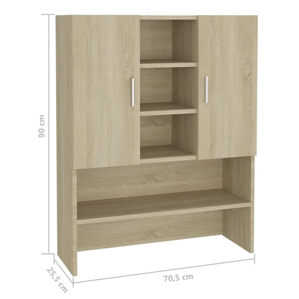 Waschmaschinenschrank Sonoma Eiche 70,5x25,5x90 cm