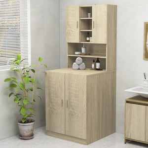 Waschmaschinenschrank Sonoma Eiche 70,5x25,5x90 cm
