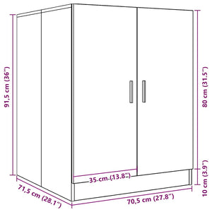 Waschmaschinenschrank Weiß 71x71,5x91,5 cm