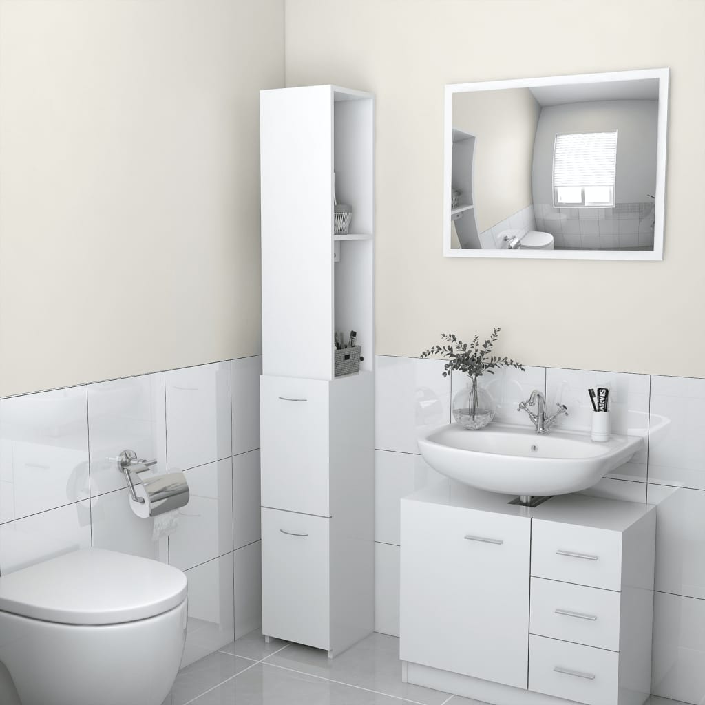 Weißer Badschrank 25x26,5x170 cm