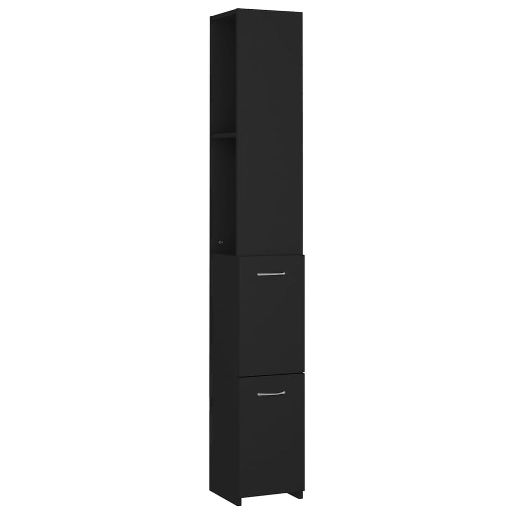 Schwarzer Badschrank 25x26,5x170 cm