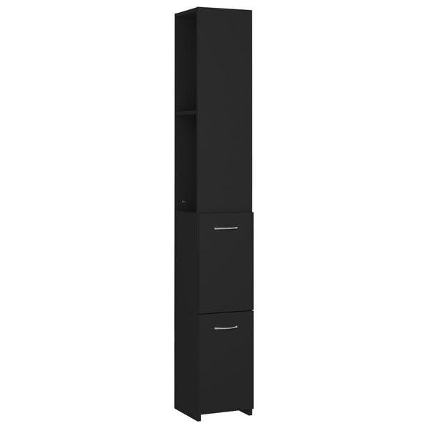 Schwarzer Badschrank 25x26,5x170 cm