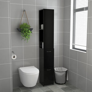Schwarzer Badschrank 25x26,5x170 cm