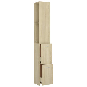 Badschrank Sonoma Eiche 25x26,5x170 cm