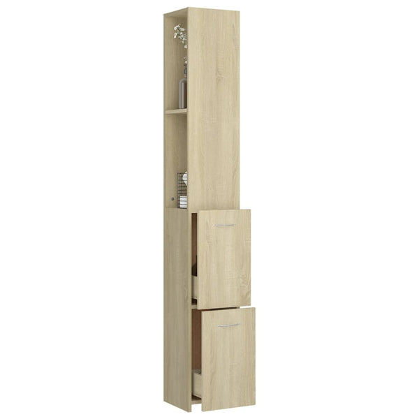 Badschrank Sonoma Eiche 25x26,5x170 cm