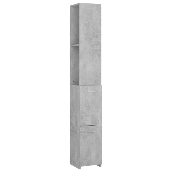 Betongrauer Badschrank, 170 cm hoch