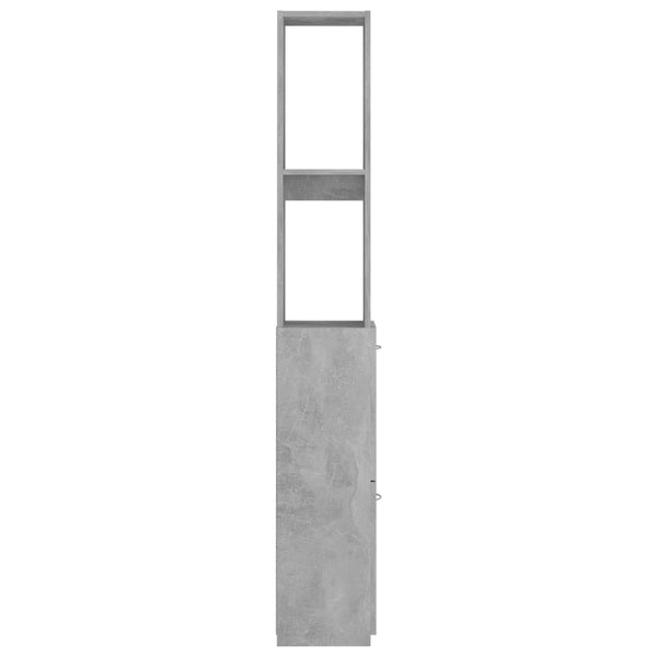 Betongrauer Badschrank, 170 cm hoch