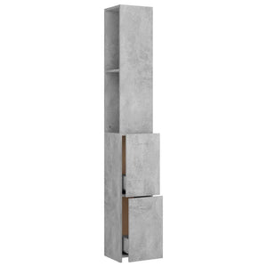 Betongrauer Badschrank, 170 cm hoch