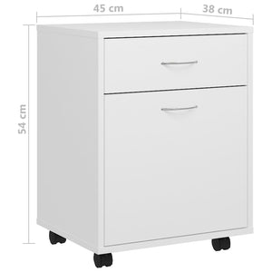 Rollschrank Weiß 45x38x54 cm