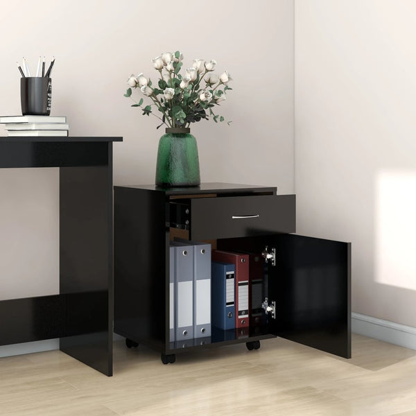 Rollschrank Schwarz 45x38x54 cm
