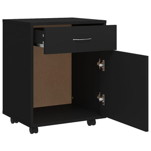 Rollschrank Schwarz 45x38x54 cm