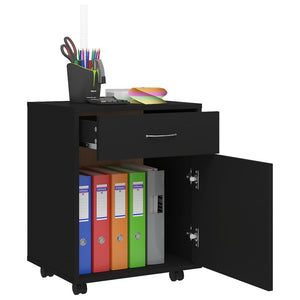Rollschrank Schwarz 45x38x54 cm