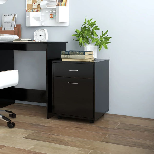 Rollschrank Schwarz 45x38x54 cm