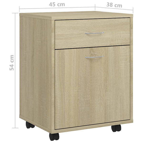 Rollschrank Sonoma Eiche, 45 cm