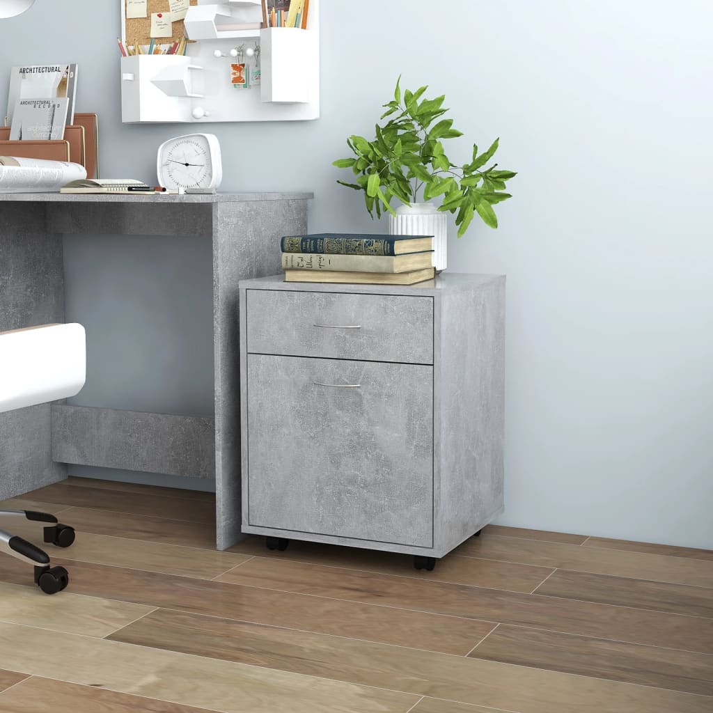 Rollschrank Betongrau 45 cm
