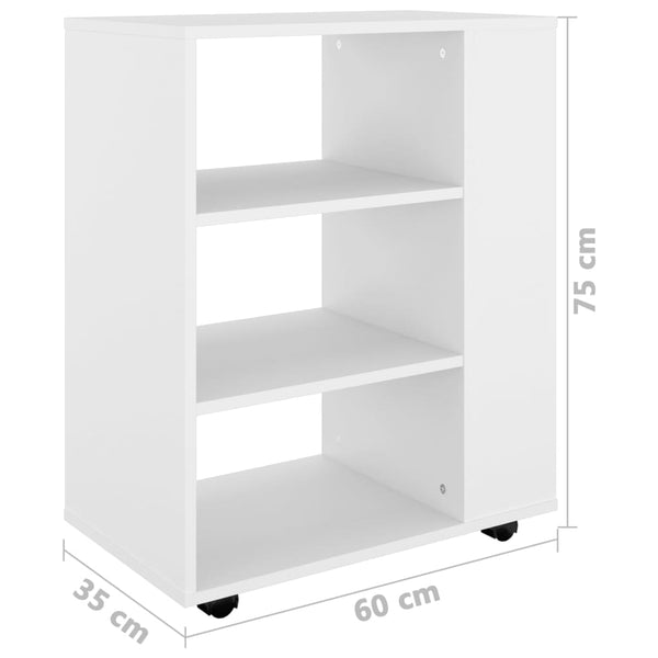 Rollschrank Weiß 60x35x75 cm
