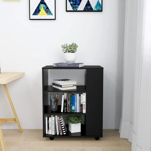 Rollschrank Schwarz 60x35x75 cm