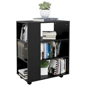 Rollschrank Schwarz 60x35x75 cm