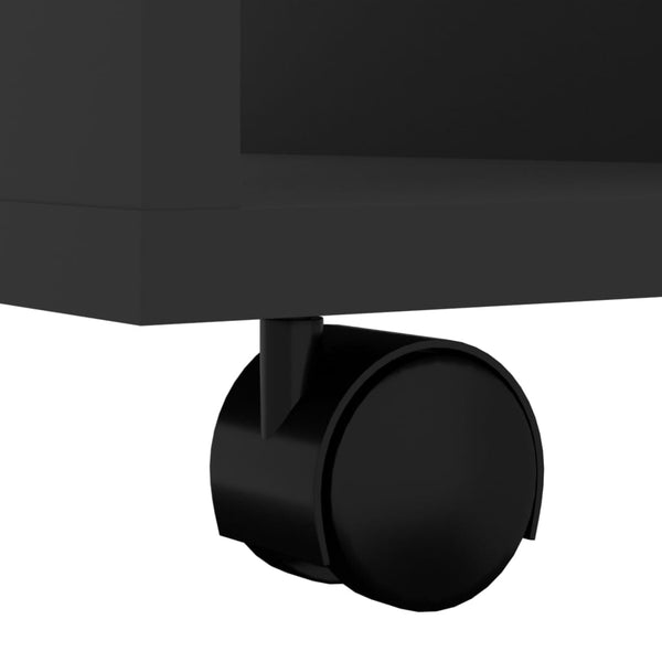 Rollschrank Schwarz 60x35x75 cm