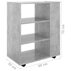 Rollschrank Betongrau 60x75 cm