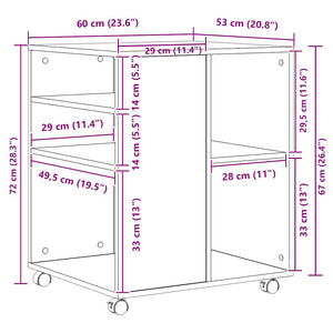 Rollschrank Sonoma Eiche 60 cm