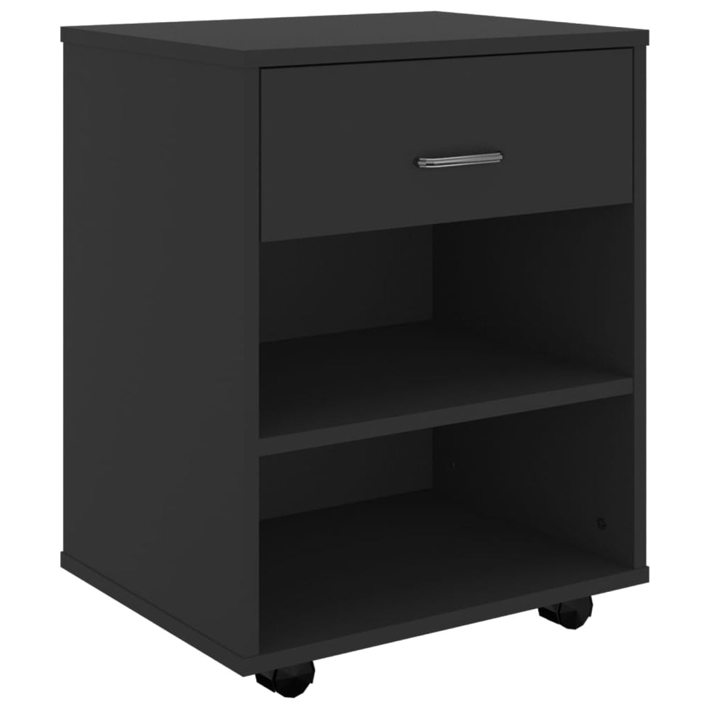 Rollschrank Schwarz 46x36x59 cm