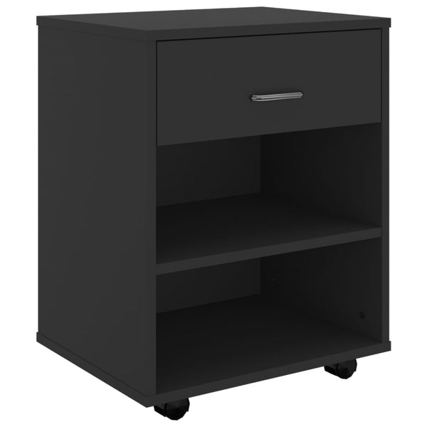 Rollschrank Schwarz 46x36x59 cm