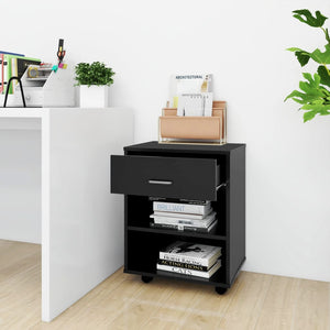 Rollschrank Schwarz 46x36x59 cm