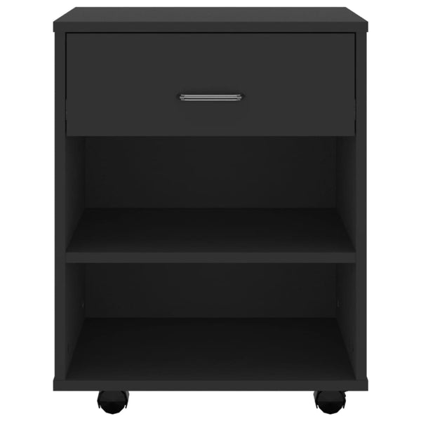 Rollschrank Schwarz 46x36x59 cm